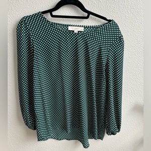 LOFT Polka Dot Long Sleeve - Large/Petite